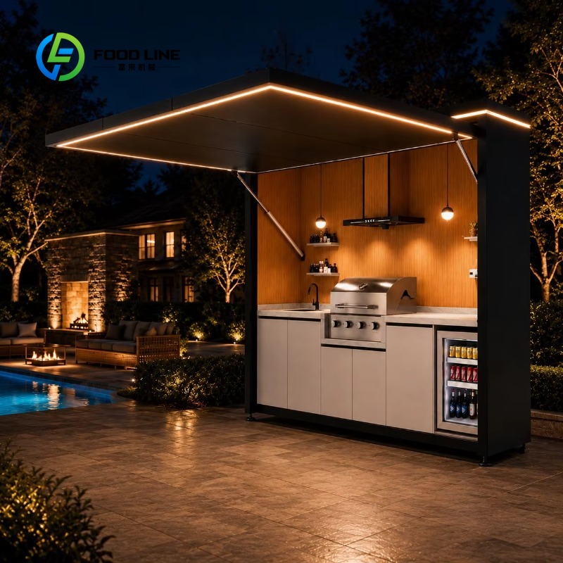Smart Garden Sheds - مجموعة أثاث مطبخ خارجي ذكي مقاوم