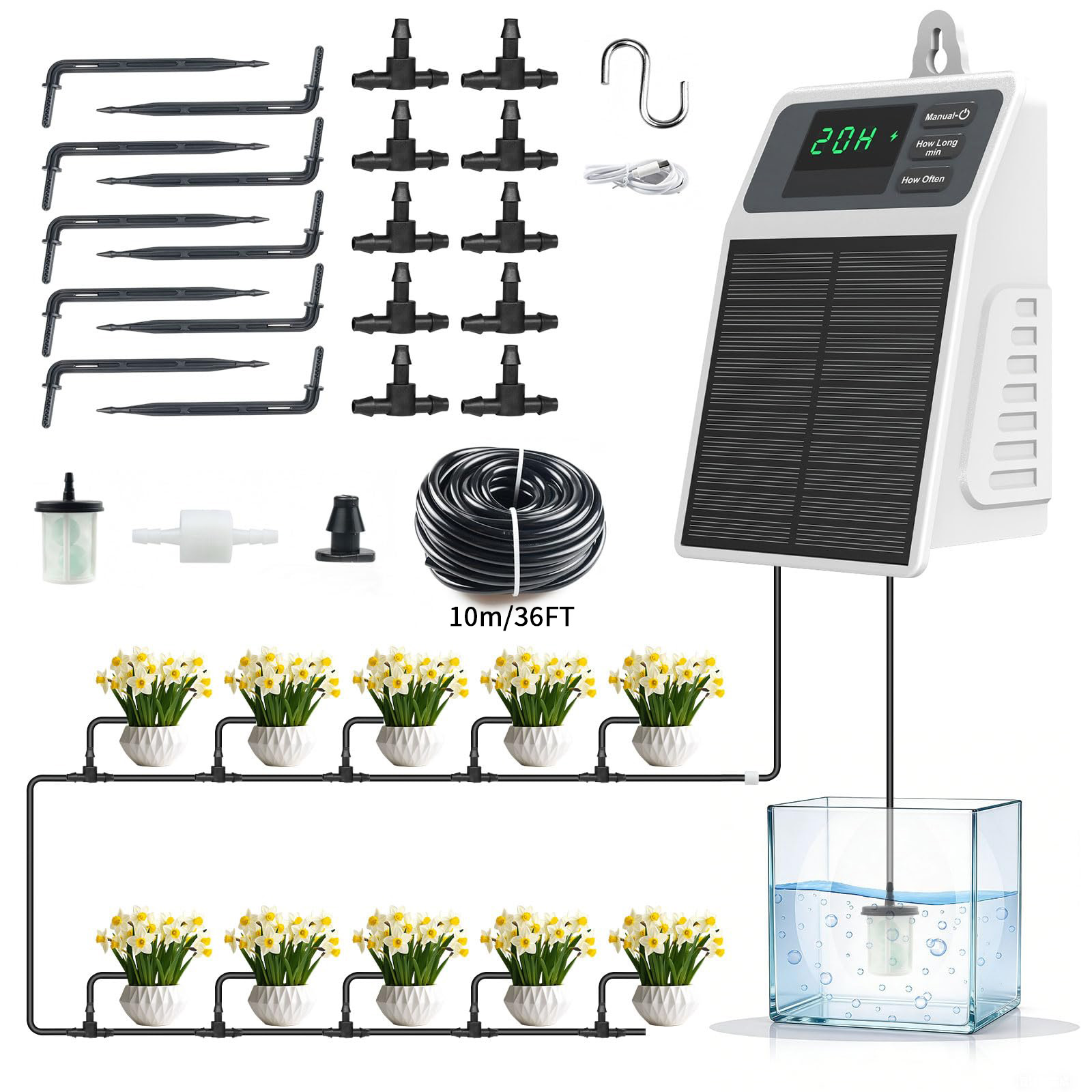 Smart Garden Project - نظام ري بالتنقيط شمسي محسّن للري